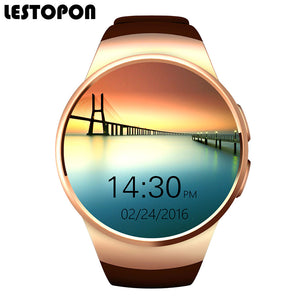LESTOPON Smartwatch  Wearable Devices Clock 1.30" inch OGS Screen 128M+64M Bluetooth Smart Watch work for iPhone Android iOS